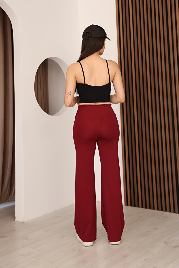 Kadın İspanyol Paça Toparlayan Rahat Tayt - 3