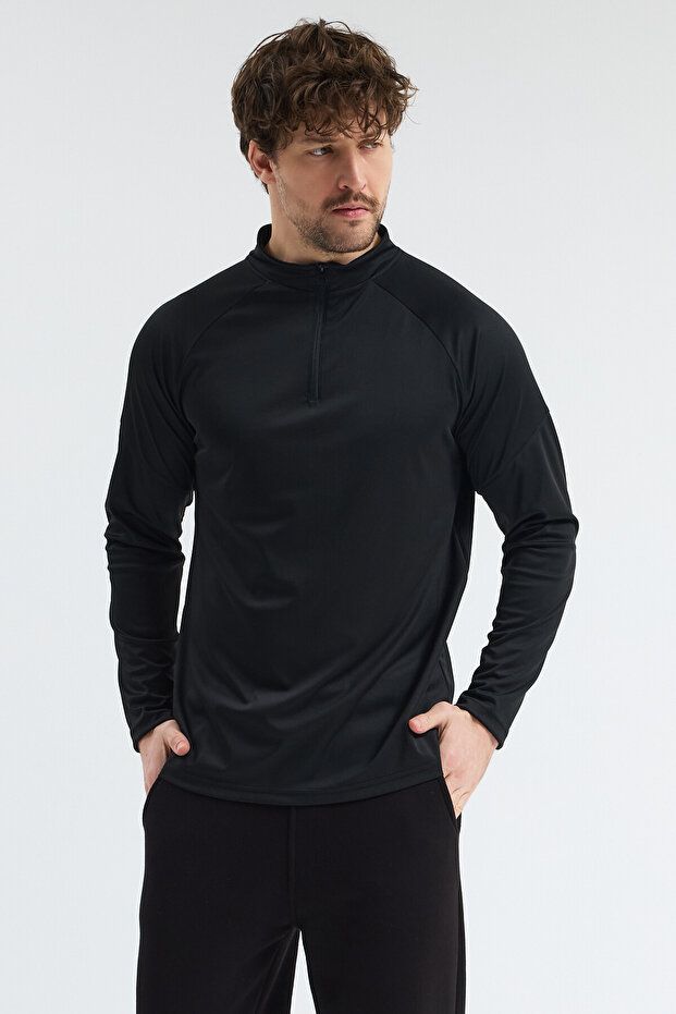 bh collection ERKEK ANTREMAN SPOR CEKET HIZLI KURUMA YARIM FERMUARLI