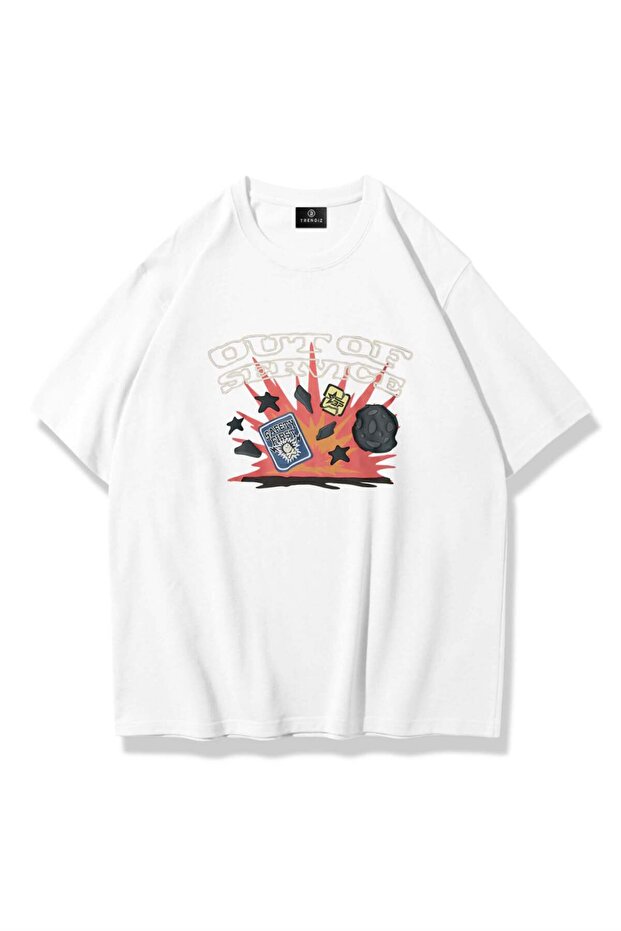 Unisex Out of Service T-Shirt White