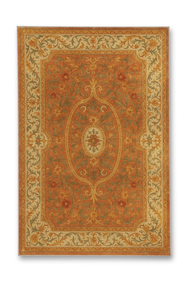 Mosso Orange Themed Traditional Motif Patterned Woven Base Modern Decorative Carpet Mosso2132