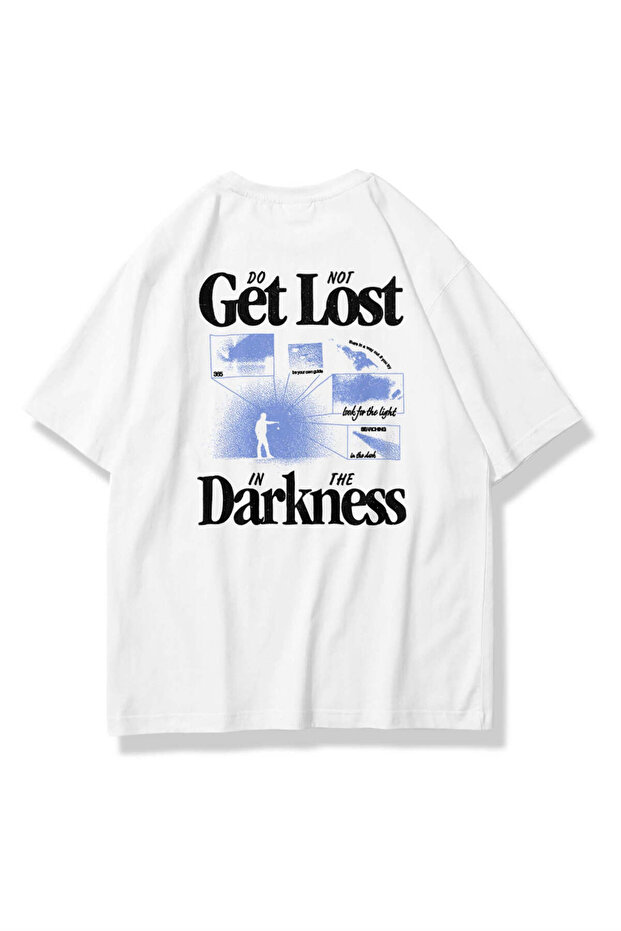 تيشيرت للجنسين Get Lost باللون الأبيض