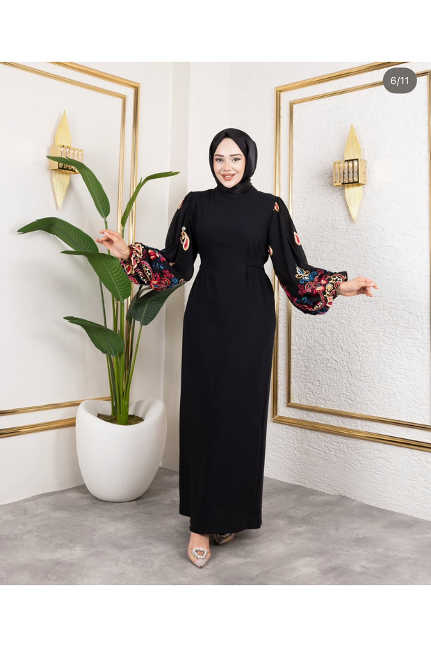 Selin elbise siyah - 1