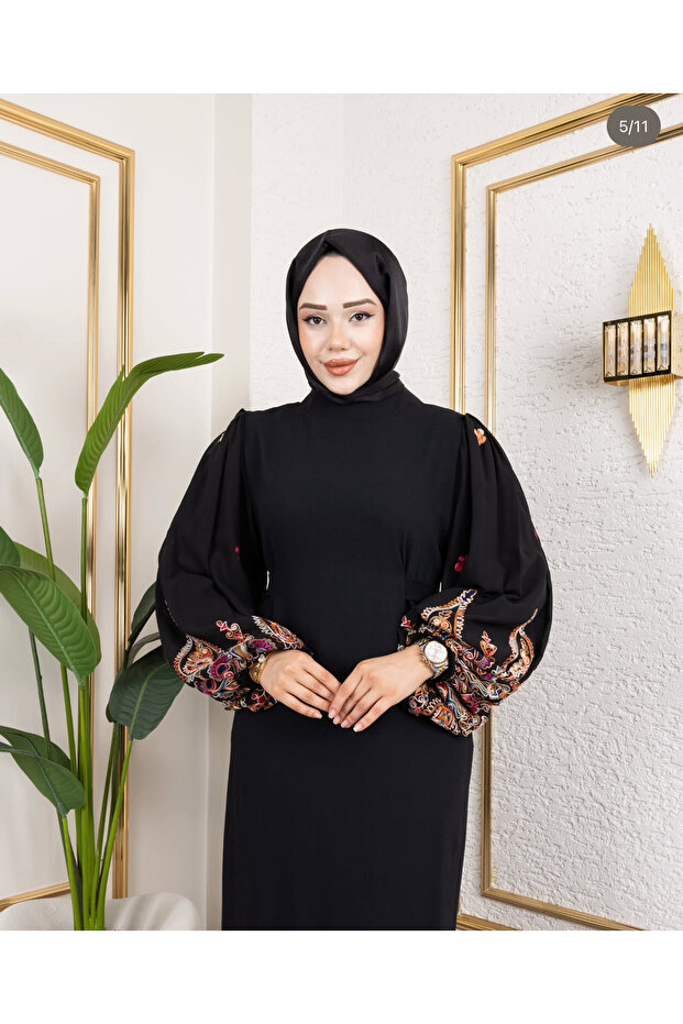 Selin elbise siyah - 4