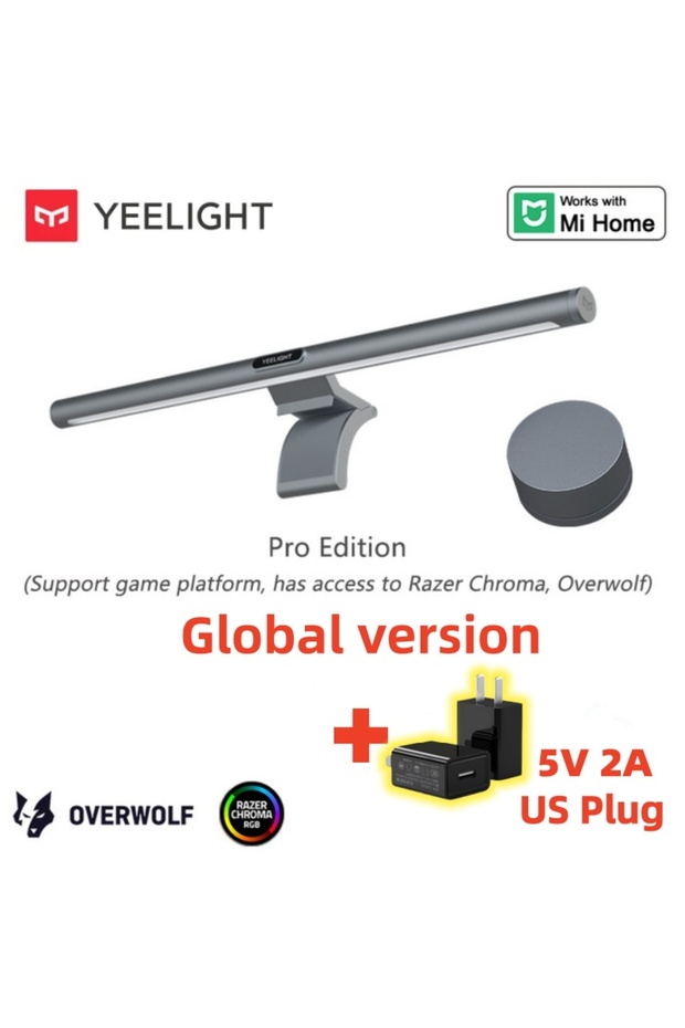 أضف قابسًا أمريكيًا، شريط إضاءة شاشة YEELIGHT Pro لحماية العينين، مصباح قراءة ذكي للكمبيوتر الشخصي، مصباح شاشة يدوي
