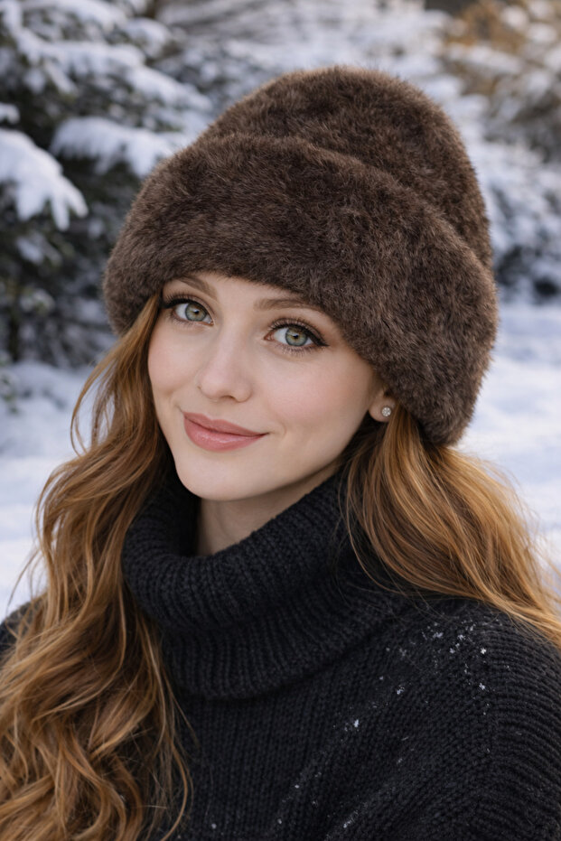 Triko örme sakallı bere - 1