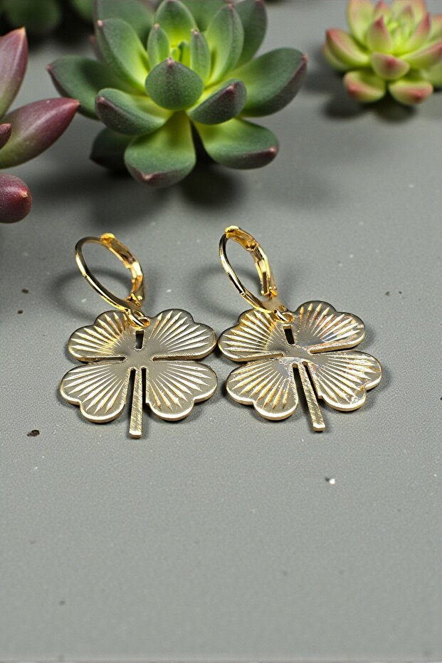 Clover Steel Earrings