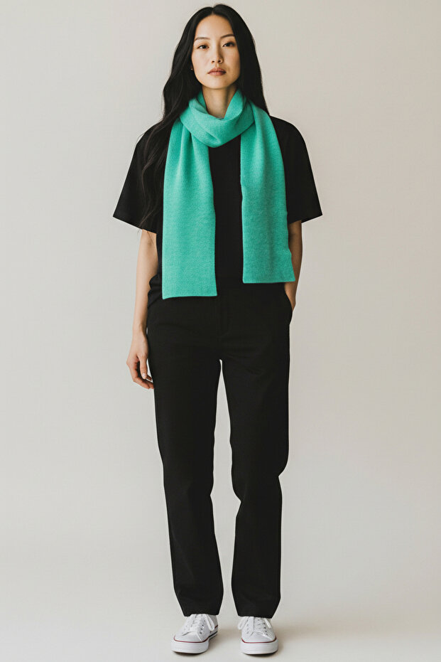 Mint Basic Triko Atkı - 1