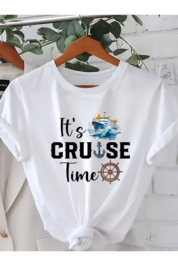 تيشيرت للجنسين بتصميم It's Cruise Time مطبوع