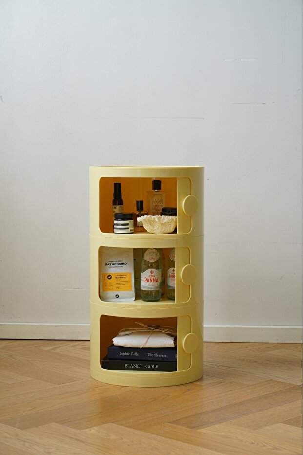 Duru 3 Çekmeceli Komodin Krem - 5