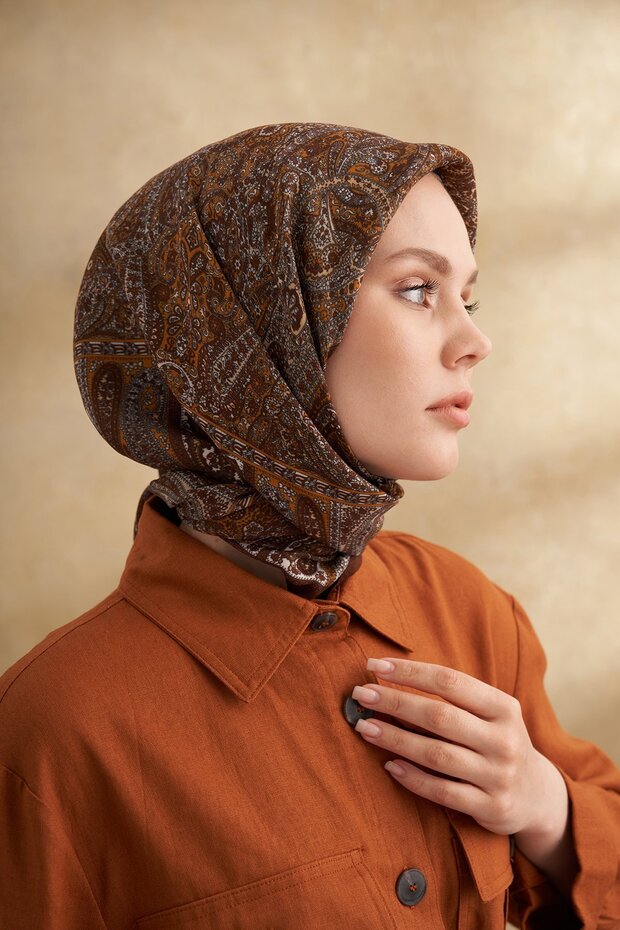 Floş Viscos Vintage Pattern Scarf - 2