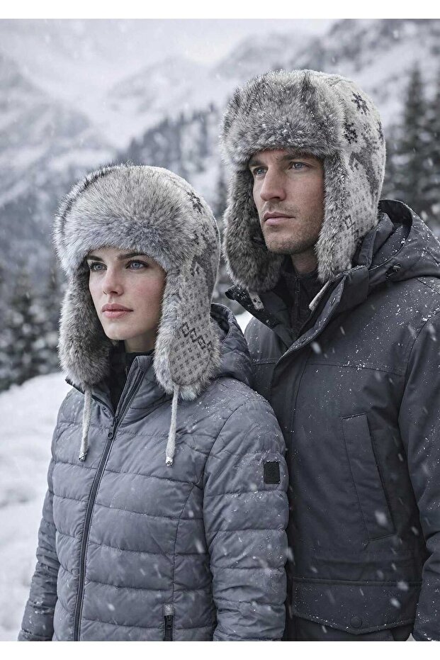 Unisex Winter Hat with Earmuffs – Double Beanie Set