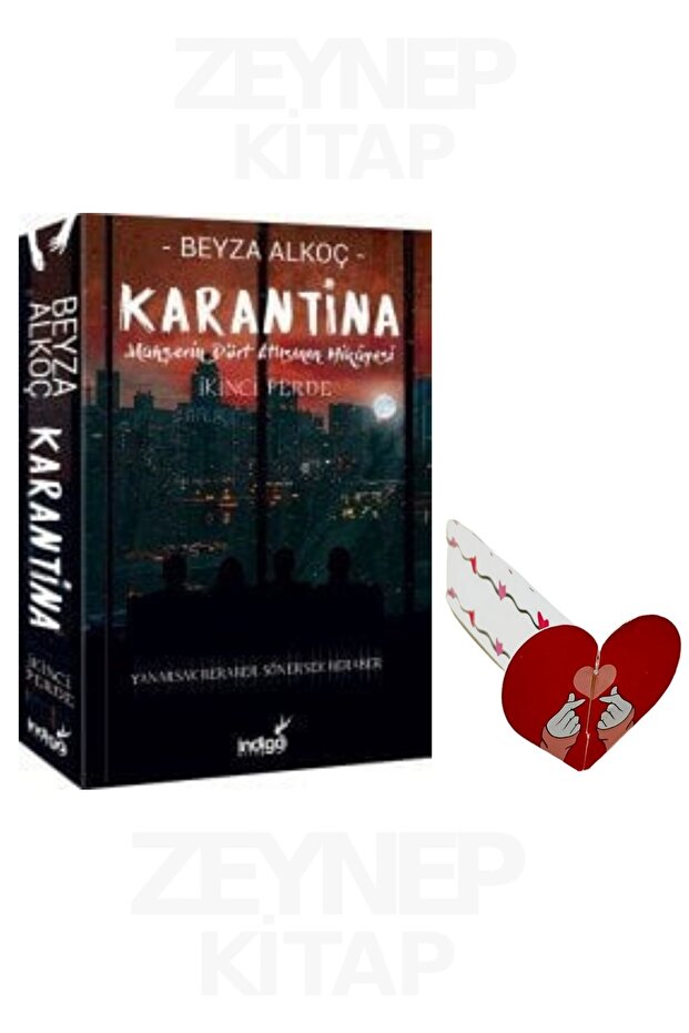Karantina İkinci Perde(Karton Kapak)Özel Tasarım Kalp Ayraç Hediyeli