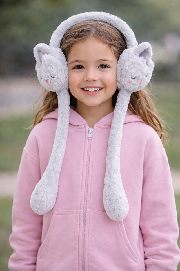 Moving Playful Rabbit Headphone Plush Headphone Colorful for Children and Adults