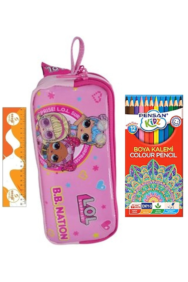 Lol Surprise Pencil Bag 2205 and Pensan Kidz Full Size 12-Piece Dry Paint Set