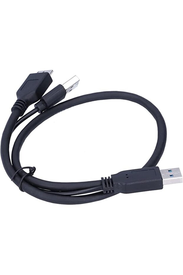USB 3.0 Y Shape Power Data Cable, USB to USB 2.0 + Micro B Male to Male for Mobile Hard Disk, Extern