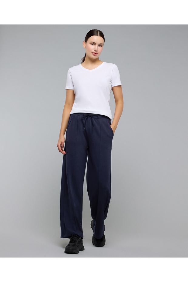 Solid Sweatpants With Drawstring Waist - 2