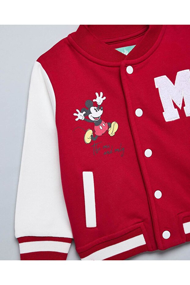 Color Block Bomber Jacket With Button Closure - 3