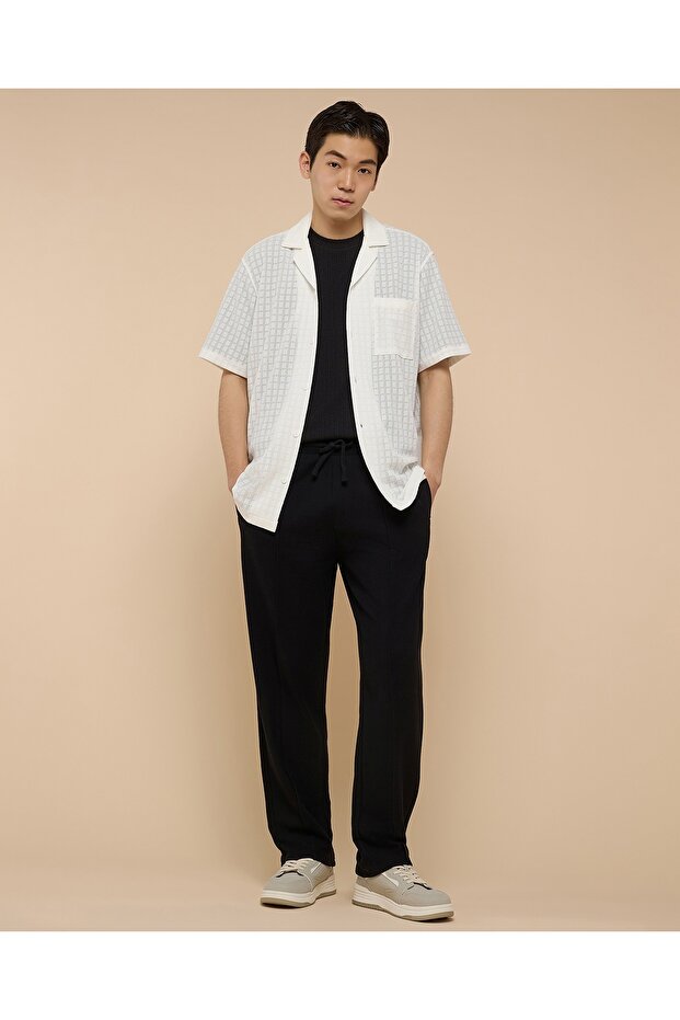 بنطال رياضي سادة بخصر برباط - 2