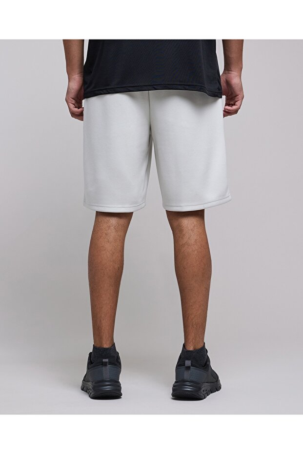 شورت رجالي رمادي سادة بخصر برباط - 4