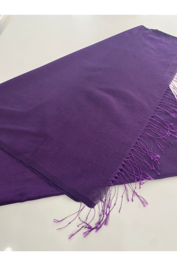Purple Tassel Light and Soft Shawl 75 X 180 cm