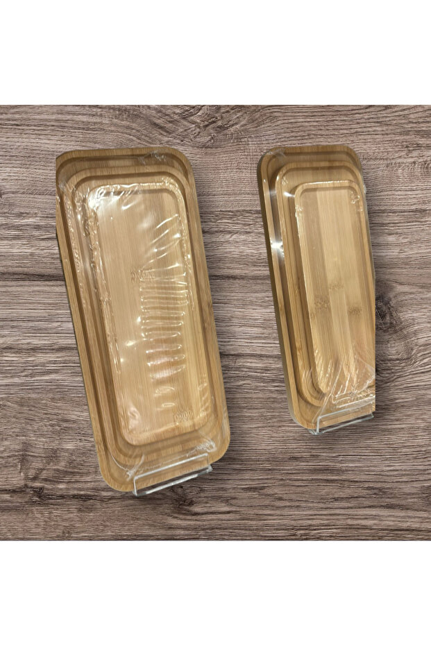 3 lü Bambu Sunumluk - 2