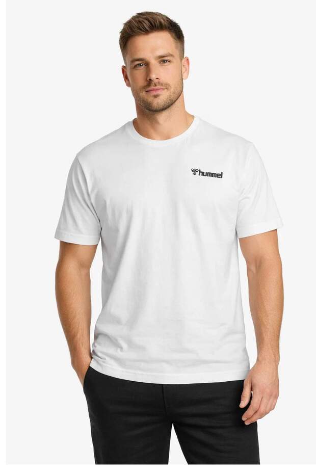 Beyaz Düz Desen Basic Tişört - 1