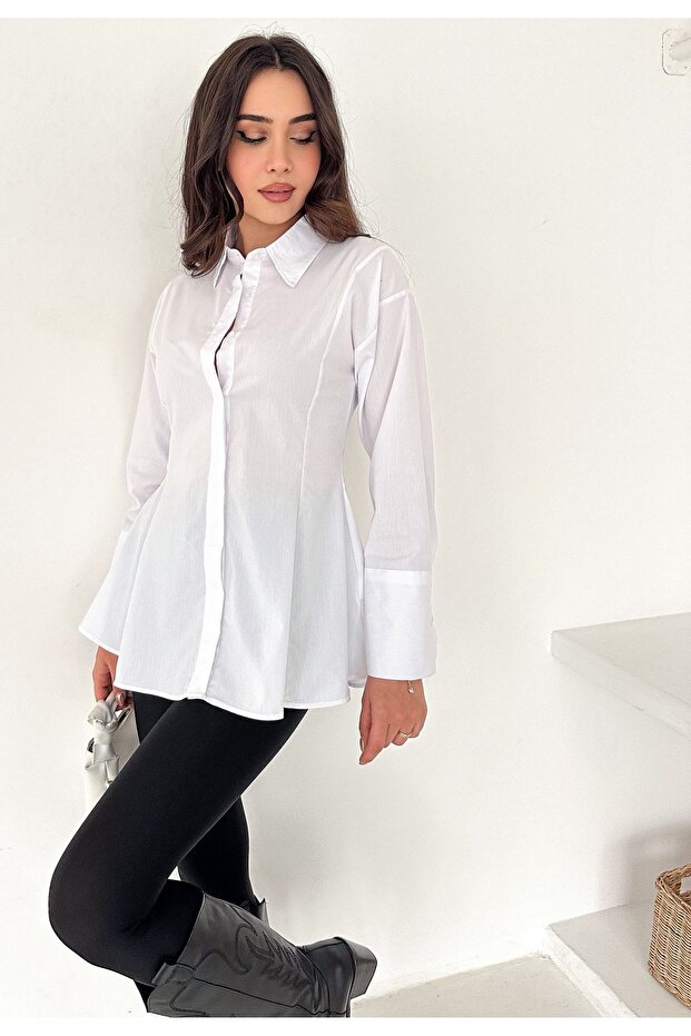 Volan Shirt with Waist Detail