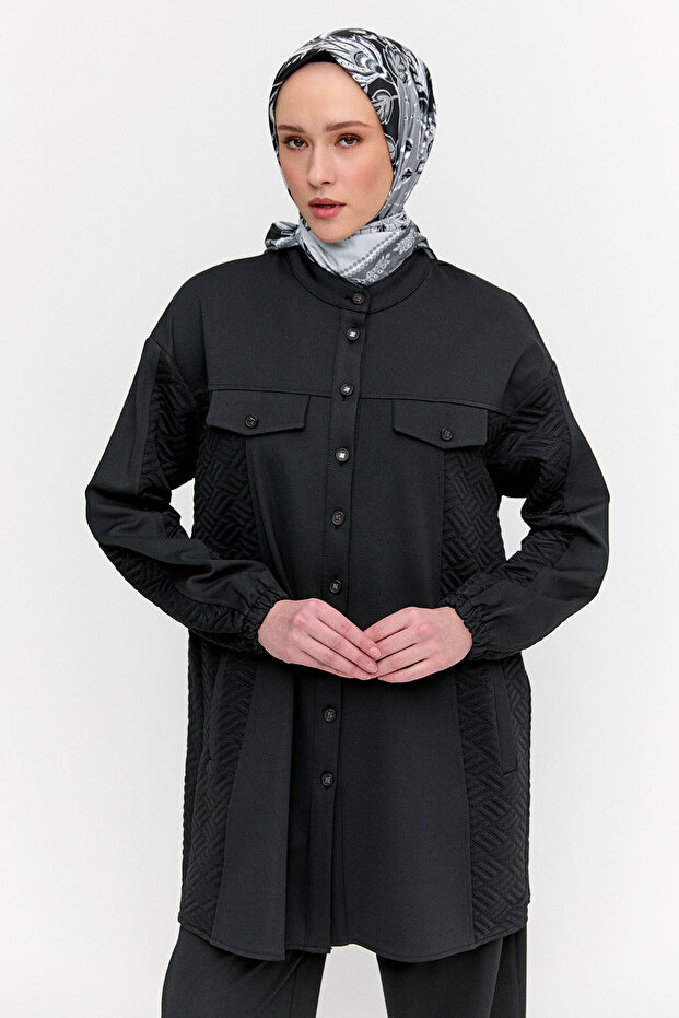 Hakim Yaka İkili Örme Takım - 3