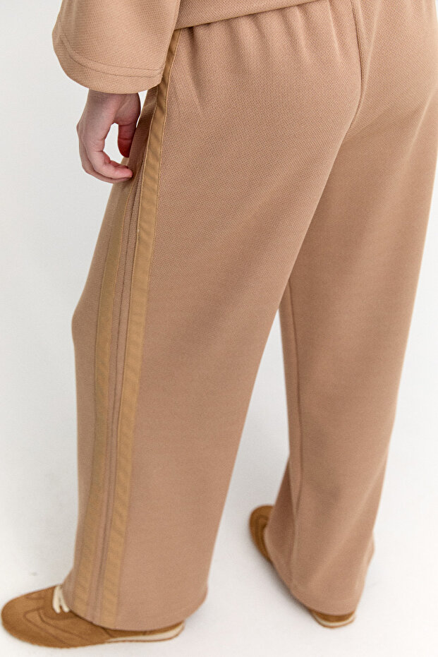 Şerit Detaylı Örme Pantolon - 4