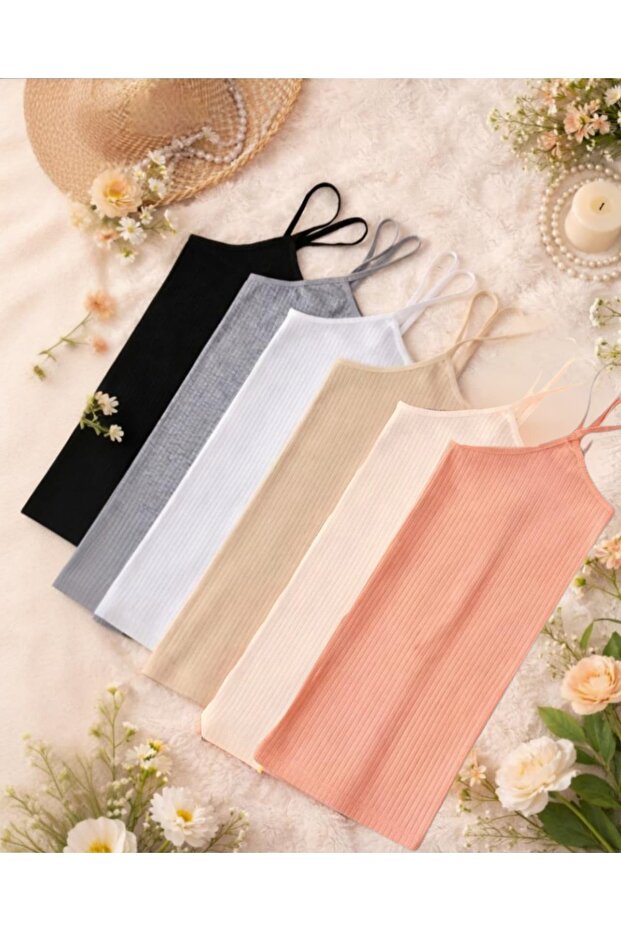 100% Cotton Colorful Tank Top with Ties