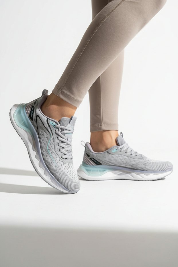 Women's Lace-Up Casual Sneaker - Lightweight Eva Sole Comfortable Design Sports Shoes