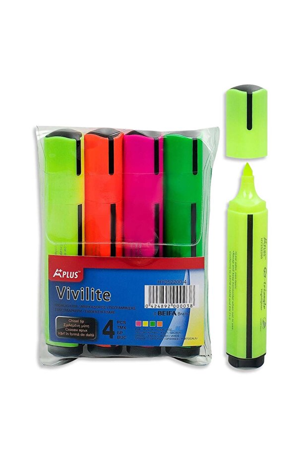 Triangular Highlighters - 4pcs - 1