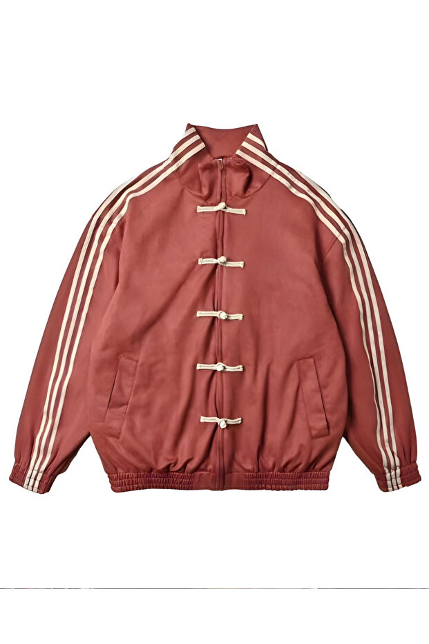Chinese Buttoned Oversized Unisex Jacket (3 Threads) - 3