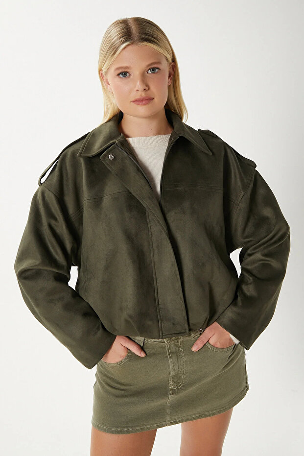 سترة من جلد الغزال بومبر - 8