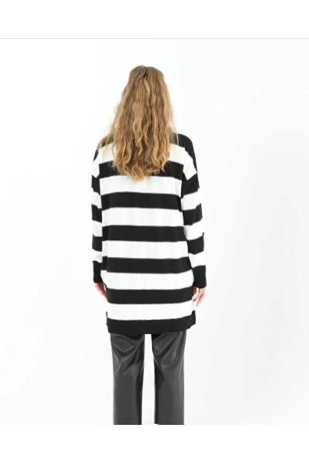Çizgili Simli Triko tunik - 4