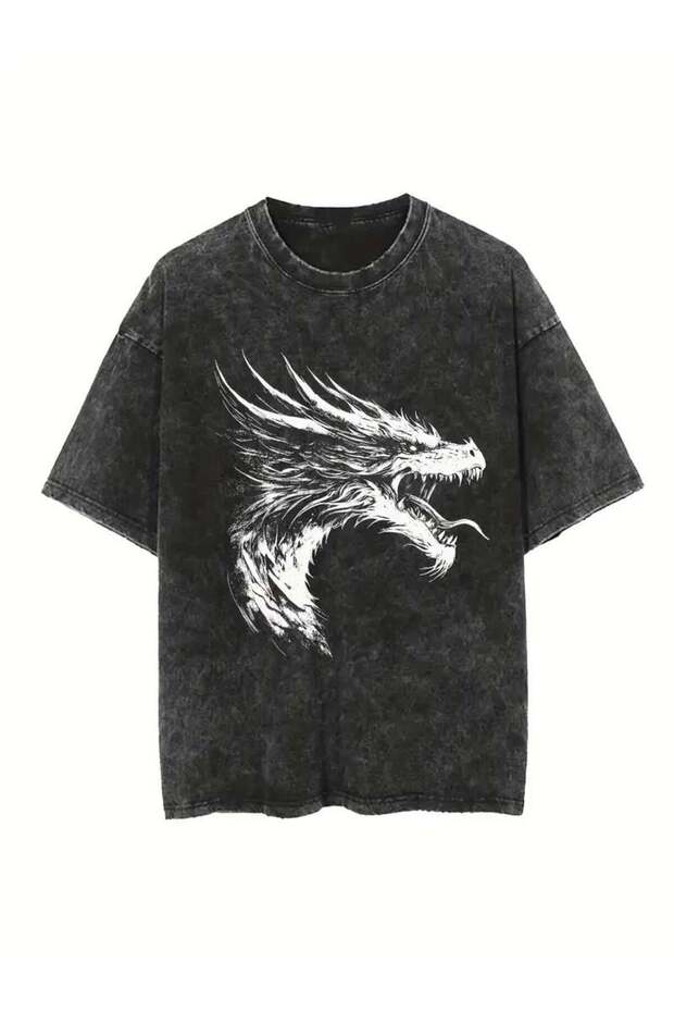 Washable Washable Printed Unisex Oversized Vintage T-Shirt