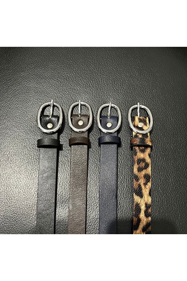 Leopard Pattern Keper with Silver Oval Buckle - 4