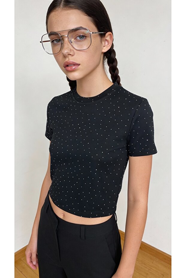 MODAL BASIC TAŞLI TSHIRT - 5