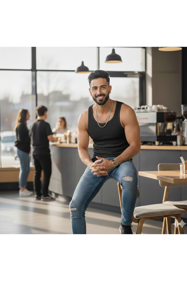 Lüx Erşah 100% Cotton Classic Ribbed Men's Undershirt 3-Pack 301 Series