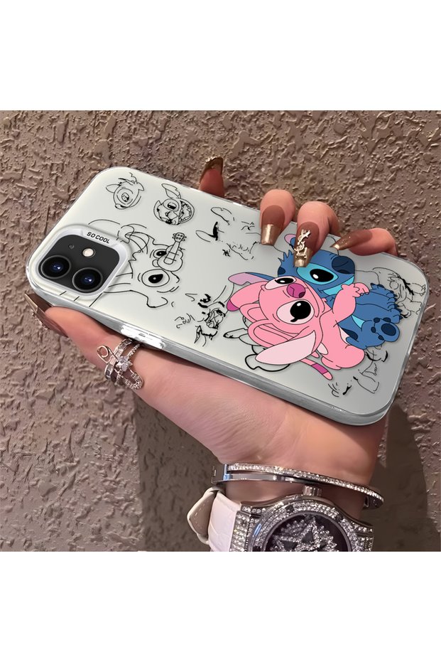 iPhone 12/12 Pro Compatible High-Quality Cartoon Printed Case, Stylish Versatile Full Protective Cover