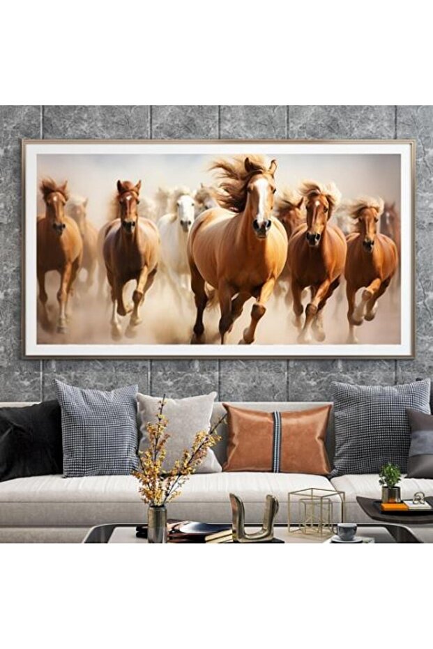 لوحات فنية مطبوعة خيل على قماش الكانفس موديل (2656)