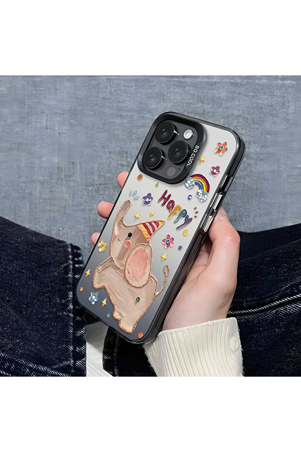 iPhone 16E Compatible Cartoon Elephant Patterns - 8