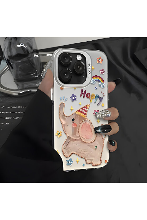 iPhone 16E Compatible Cartoon Elephant Patterns - 7