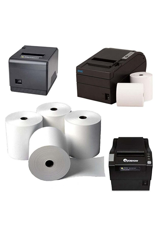 FATI 80 x 80mm Premium Thermal Paper 5 Rolls Pack till Receipt Roll for Printer, POS, Cash Register
