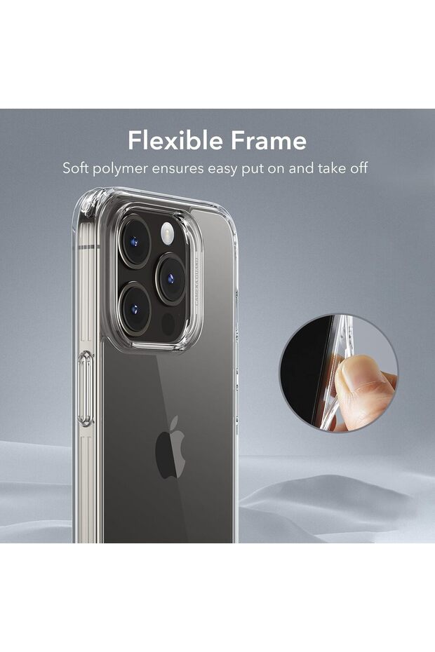 غطاء حماية شفاف من الثلج لهاتف آيفون 15 برو ماكس - 3