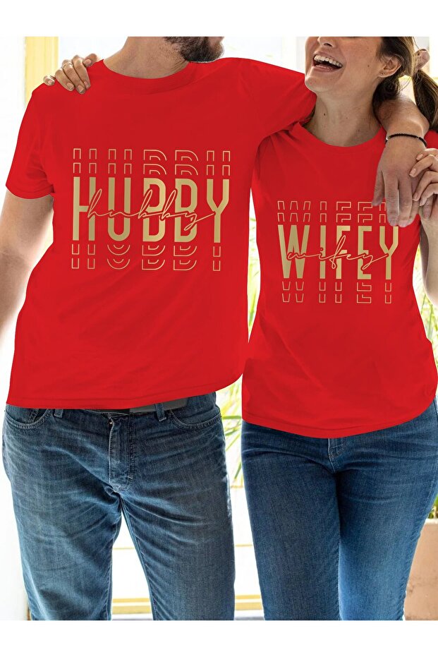 Unisex Couple Combination 1 Piece Men's Model Valentine's Day Printed Comfortable Fit T-Shirt