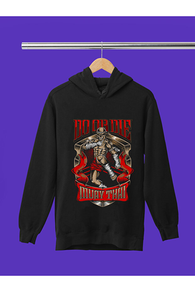 Muay Thai Sports Printed 3 Yarn Quality Soft Texture Hooded Children's Sweatshirt