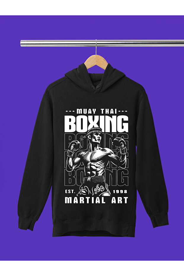 Muay Thai Sports Printed 3 Yarn Quality Soft Texture Hooded Children's Sweatshirt