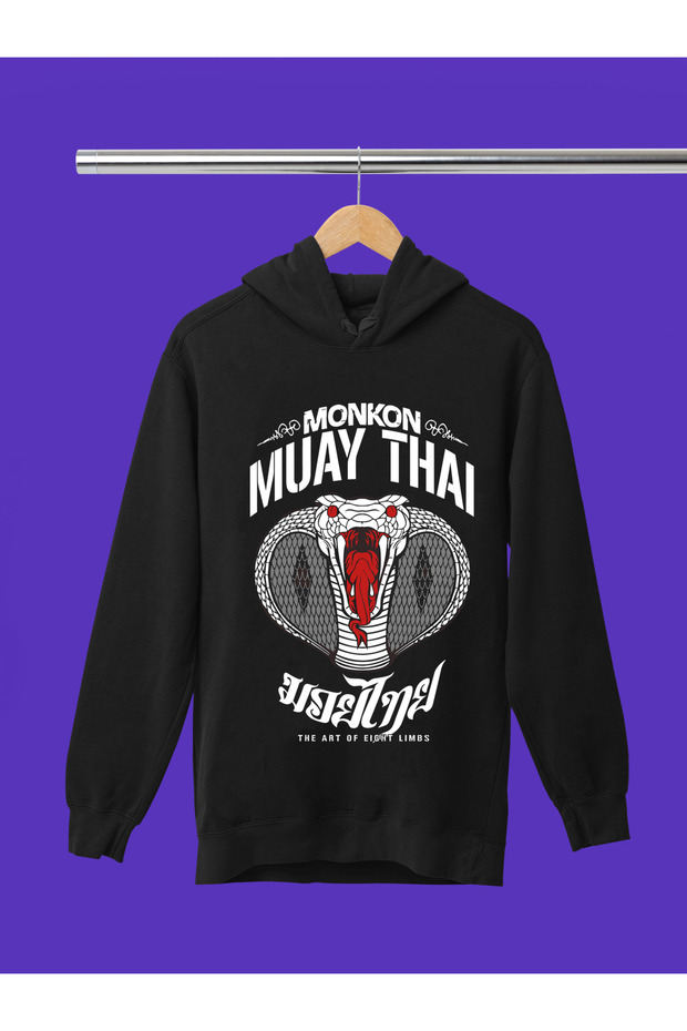 Muay Thai Sports Printed 3 Yarn Quality Soft Texture Hooded Children's Sweatshirt