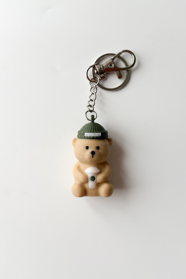 Bearista Silver Chain Keychain, Bag Ornament